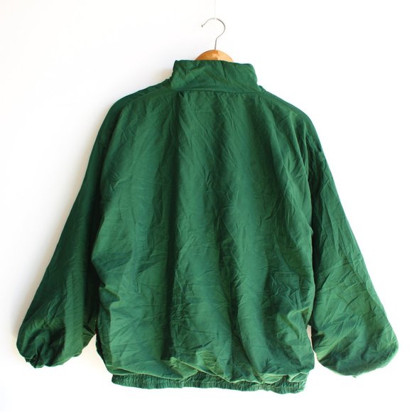 Vintage 80’ Green & Gold Flower Pattern Jacket - Picture 3 of 4